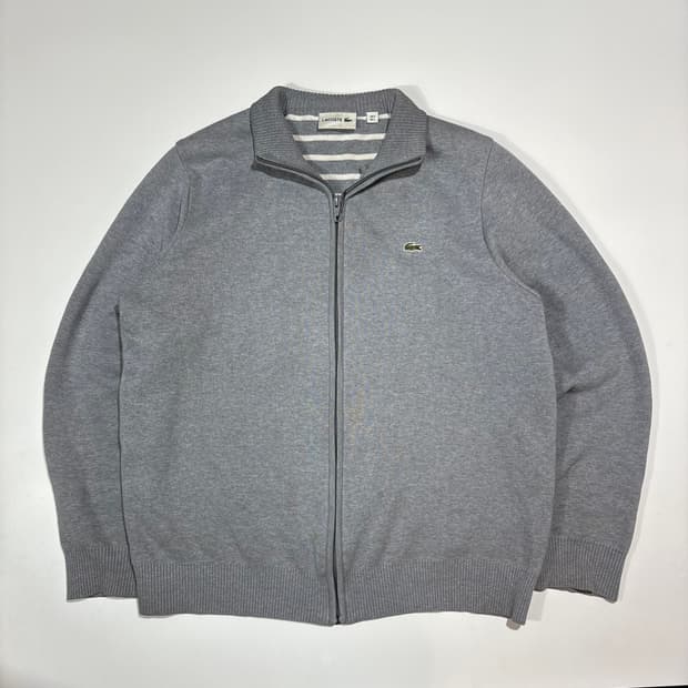 라코스테 그레이 집업 니트 가디건