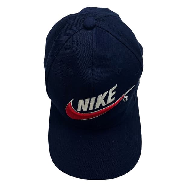 나이키 90s 빈티지 올드스쿨 스우시 볼캡 네이비