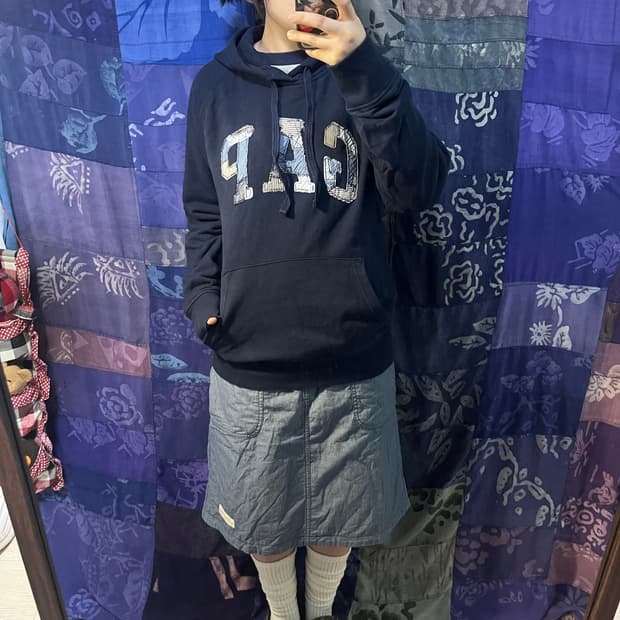 GAP 갭 패치워크 후드티