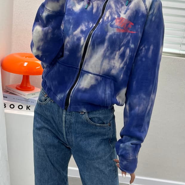 (WOMEN)나이키 크롭 후드집업-M1401