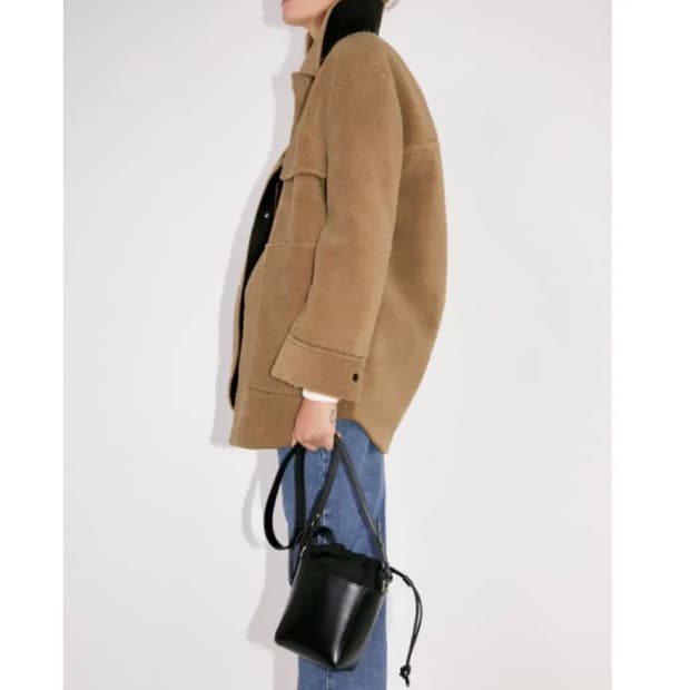 66) ZARA 자라 오버핏 양털 무스탕자켓