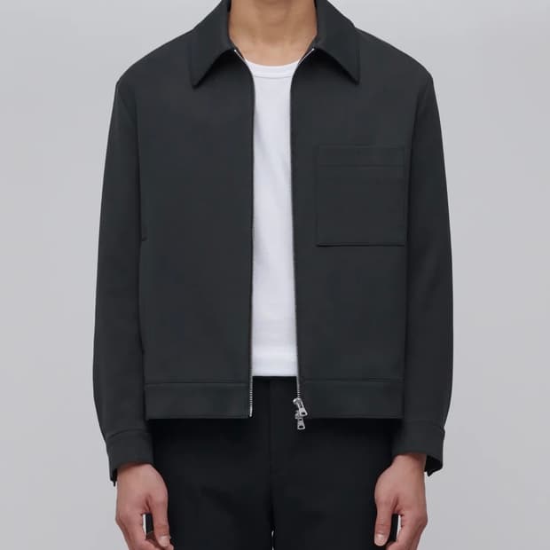 새상품(M)무신사스탠다드 릴렉스드 미니멀 자켓 다크 그레이