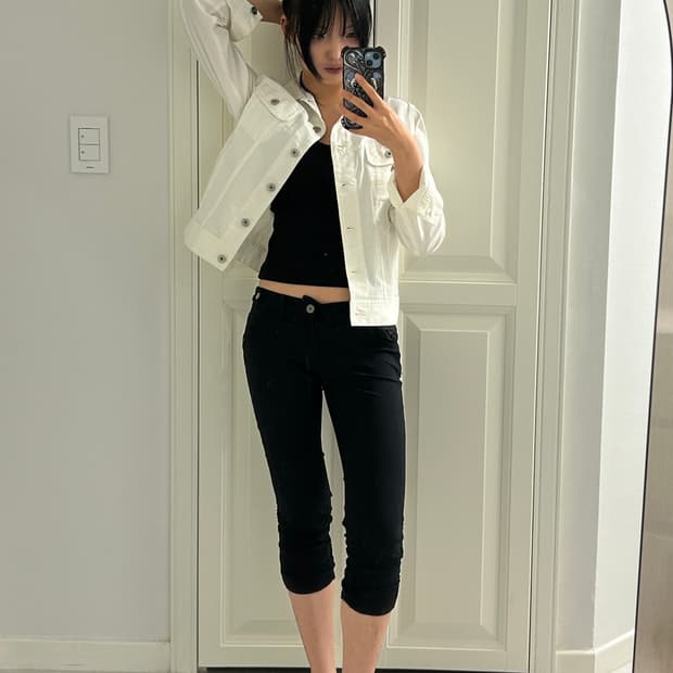 Shirring Detail Capri Pants / 빈티지 카프리 