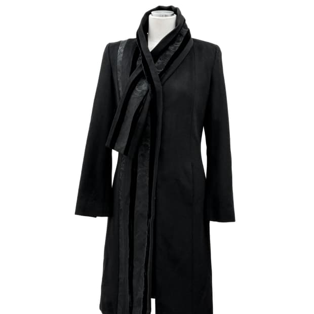 겐조 케이프 디테일 롱 코트