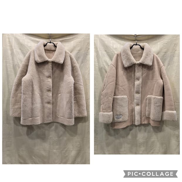 아모멘토 AMOMENTO 리버시블 시어링 코트 크림 프리사이즈