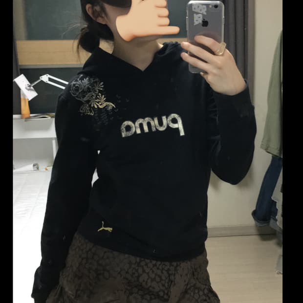 Puma printing vintage hoodie