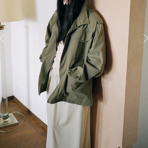 모노하 Washed Military Jacket 