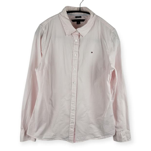 (M) 타미힐피거 우먼스 스트라이프 셔츠 핑크
