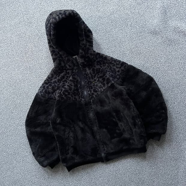 나이키 셰르파 레오파드 후리스 후드집업