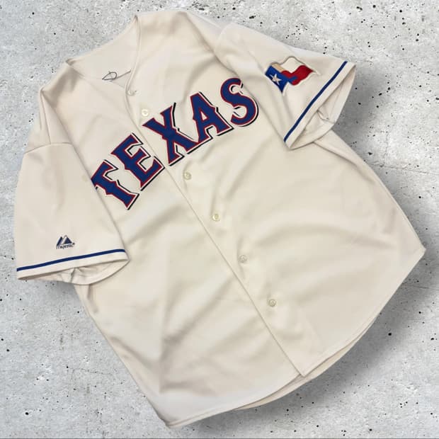 마제스틱 텍사스 추신수 야구 유니폼 반팔 져지 화이트 D651