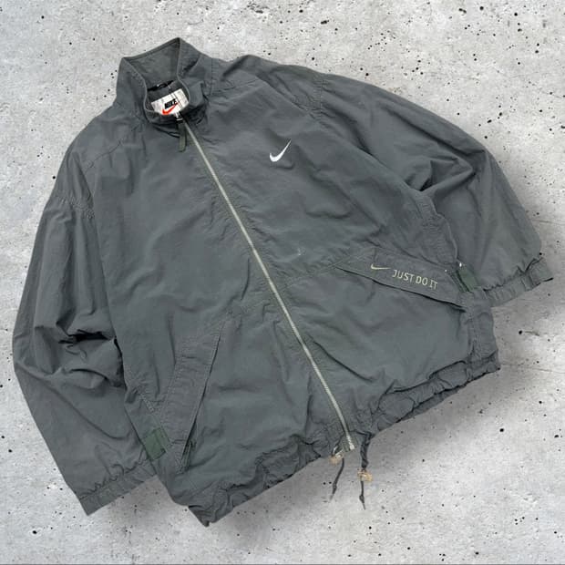 [XL] 90s 나이키 빈티지 저스트두잇 바람막이 그레이 C649