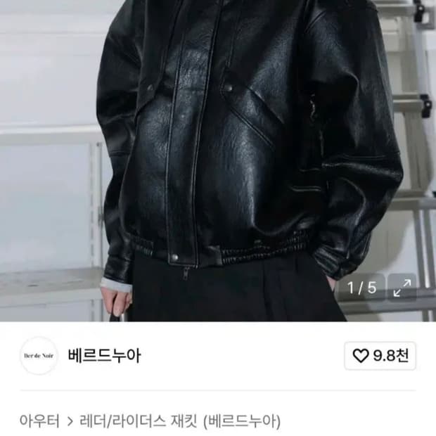 베르드누아 레더자켓 판미니