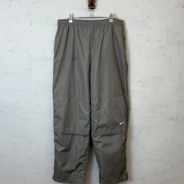 나이키 JPN 00s 빈티지 카키 스우시 트랙팬츠