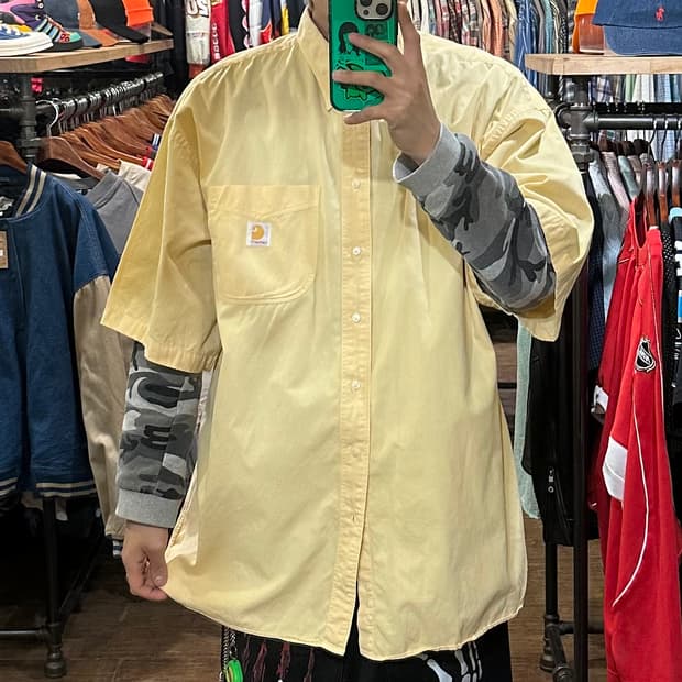 [HI] 칼하트 반팔 셔츠 옐로우