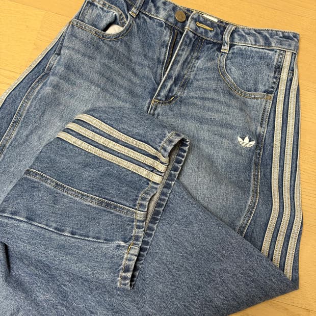 아디다스 루즈 데님 팬츠 미디움 블루 데님 JN0726