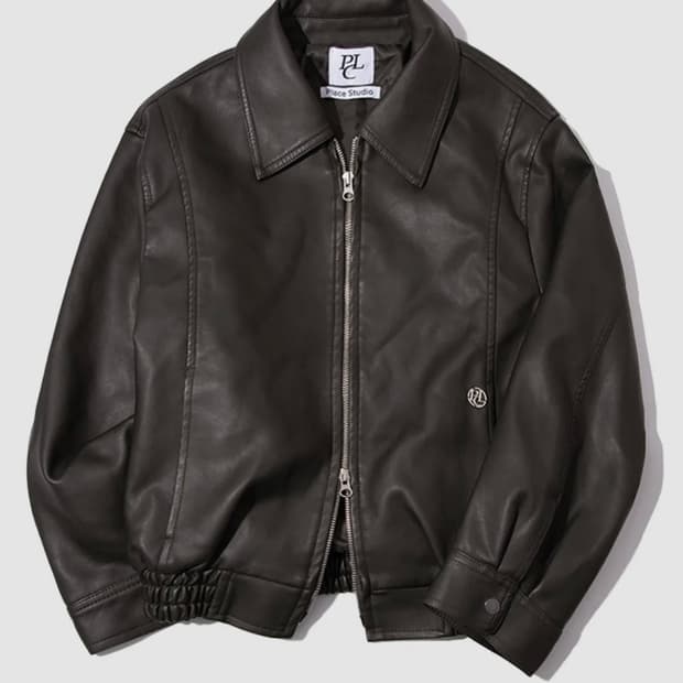 [새상품] 플레이스스튜디오 레더자켓