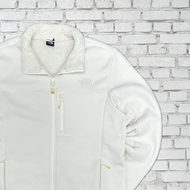 노스페이스 화이트 후리스 XL