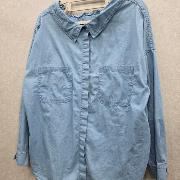 멜본 MELBON  루즈핏 연블루 셔츠