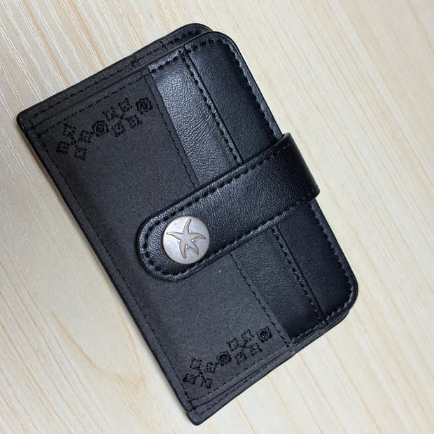 더콜디스트모먼트 스웨이드 카드지갑 블랙