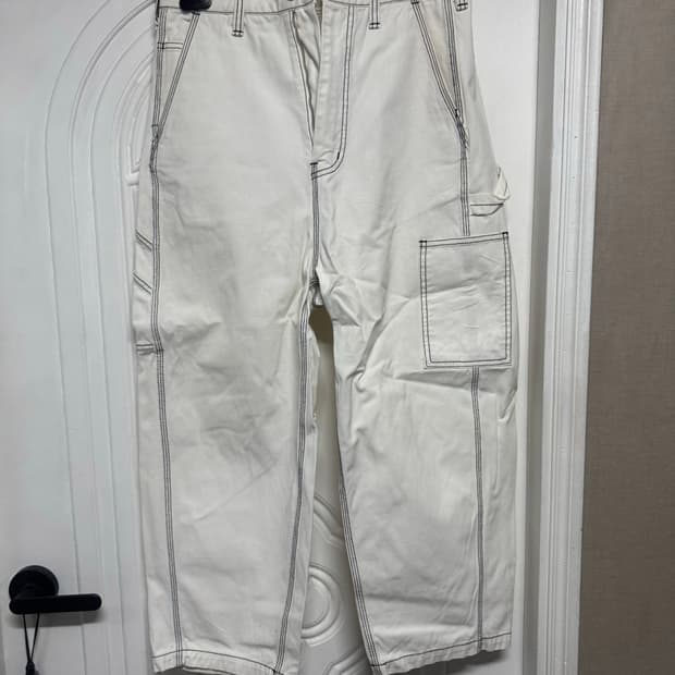 지에다Jieda 화이트 카펜터 팬츠