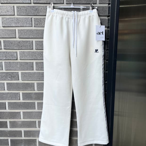 COURREGES 꾸레쥬 로고 팬츠 아이보리 S
