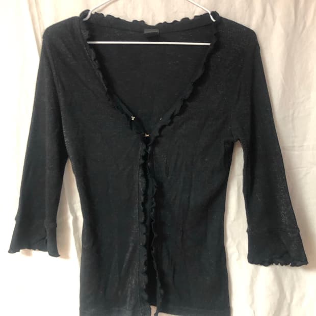 5부 프릴 가디건