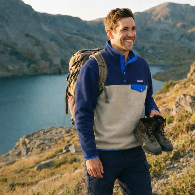 파타고니아 헤비웨이트 신칠라 풀오버 네이비 베이지 L
