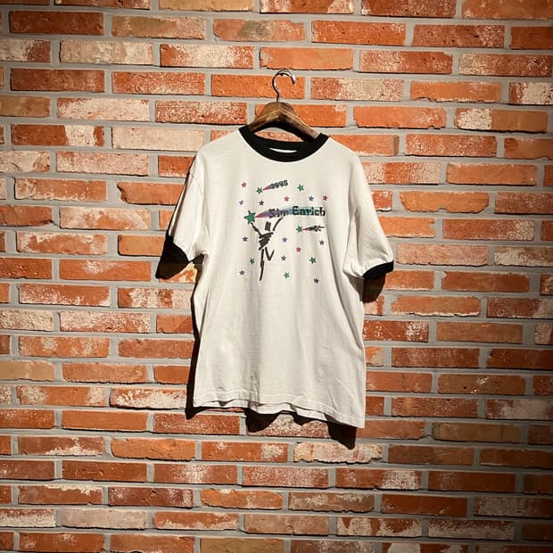 90s USA 빈티지 헤인즈 링거 티셔츠