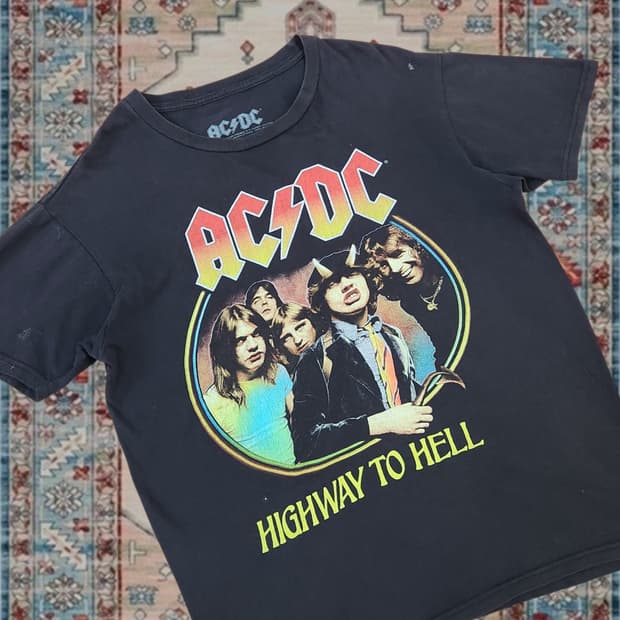 AC/DC Highway To Hell 빈티지 밴드 티셔츠 M