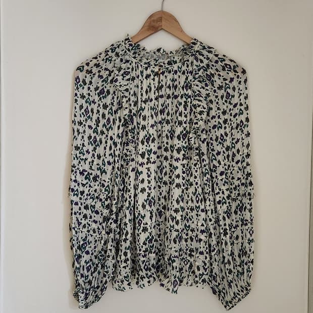 페미닌한 이자벨마랑 에뚜왈 패턴 블라우스 (36)