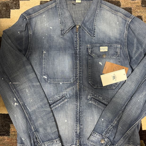 RRL 더블알엘 페인티드 데님 자켓 M