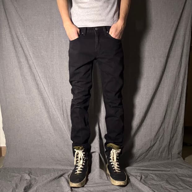 리바이스 502 블랙진 슬림핏