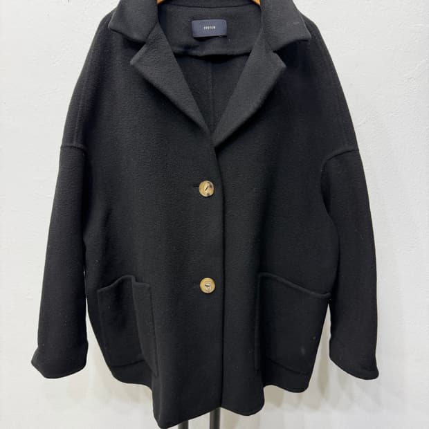 정품) SYSTEM 시스템 한섬 오버사이즈 울 캐시미어 자켓 82