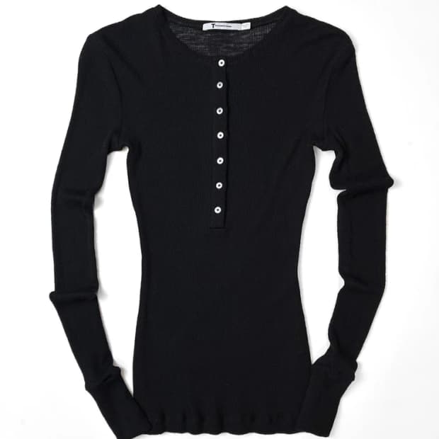 알렉산더왕 쉬폰 버튼 롱 슬리브 PN5415