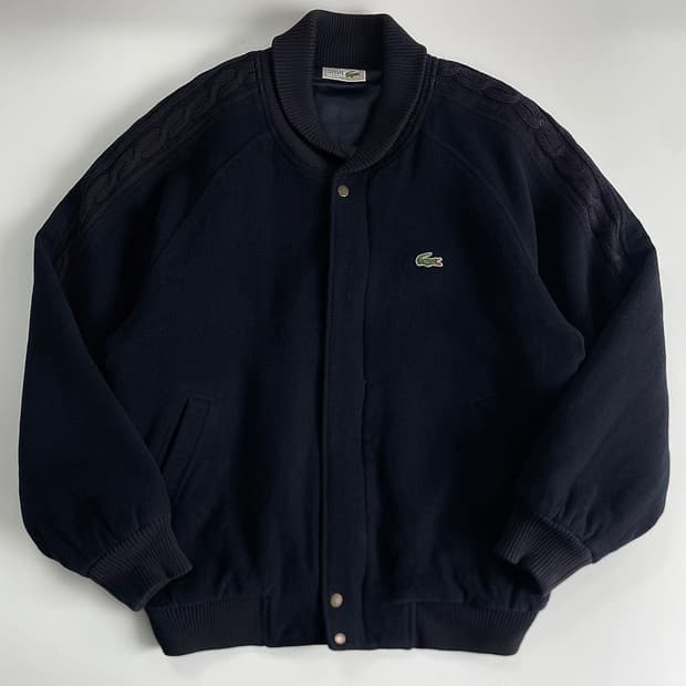 Lacoste  라코스테 자수 울 블루종 자켓