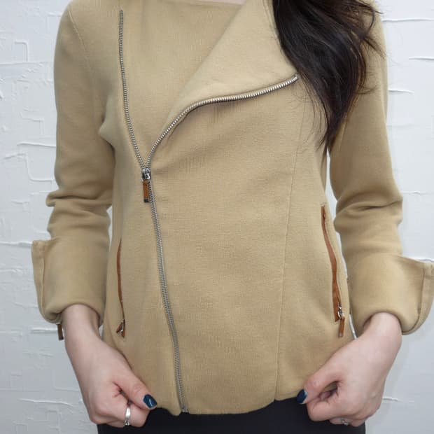 Beigie zipper cardigan