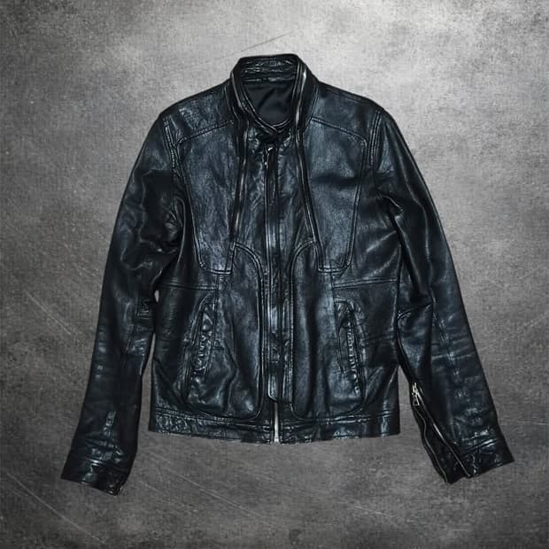 double zip italy lamb skin jacket