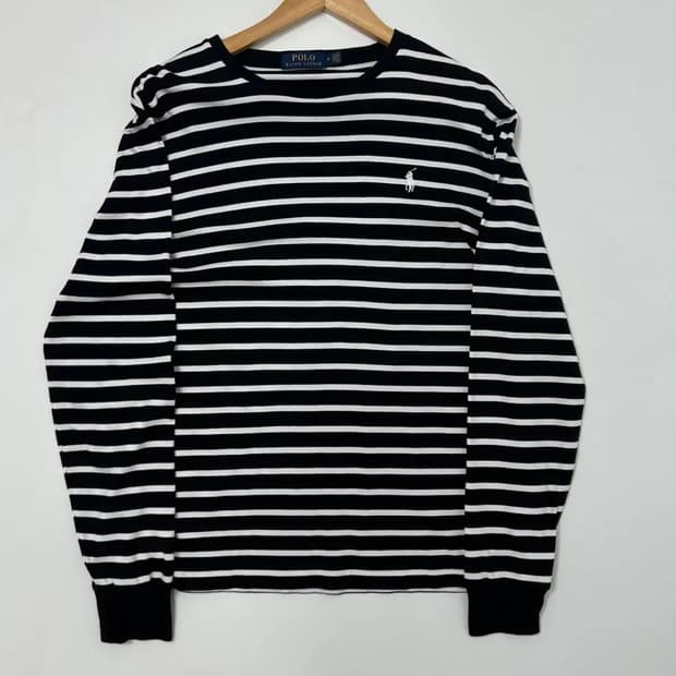 폴로 랄프로렌 스트라이프 긴팔 티셔츠 엄성현