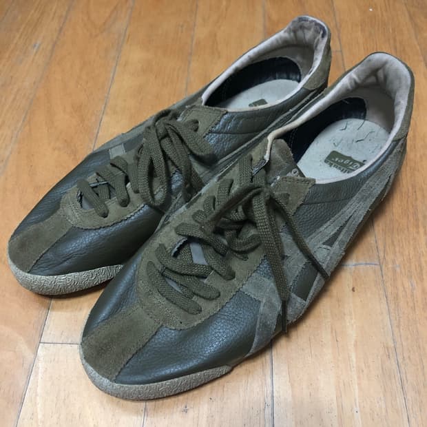 오니츠카타이거 코르세어 스니커즈 카키 255