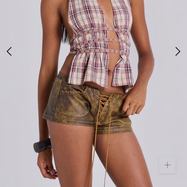 w26 jaded london Faux Leather shorts