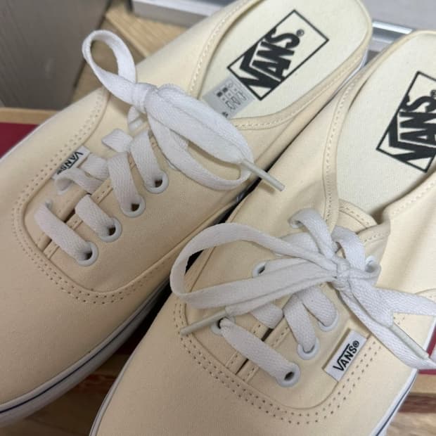 반스 어센틱 뮬 아이보리 270 새상품