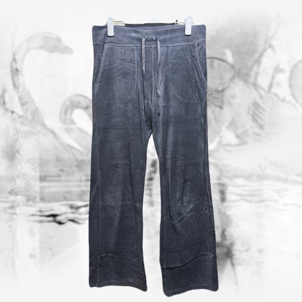 y2k 그레이 벨벳 팬츠