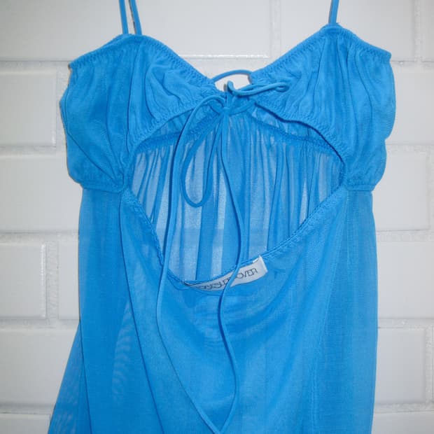 루즈슬립오버 슬리브리스 코발트 블루