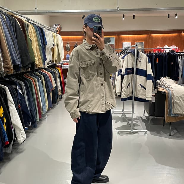 CHAPS 플리스 셔츠 자켓  