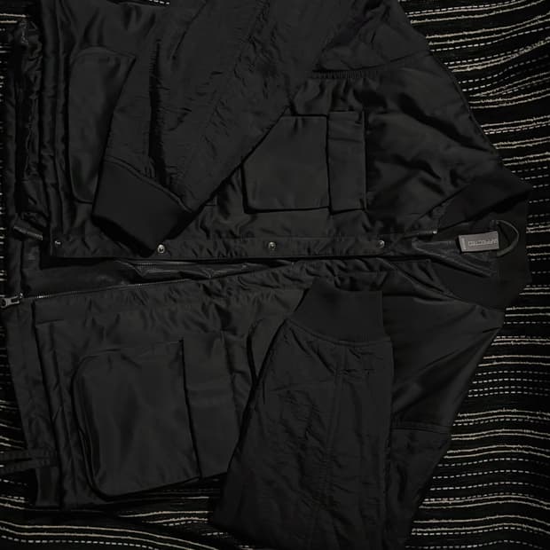 언어펙티드 페디드 레이어드 플라이트 자켓