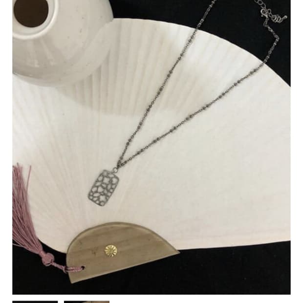 Sheismiae 쉬이즈미애 꽃과 패 목걸이