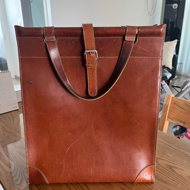 마틴마르지엘라 빈티지 가죽 토트백