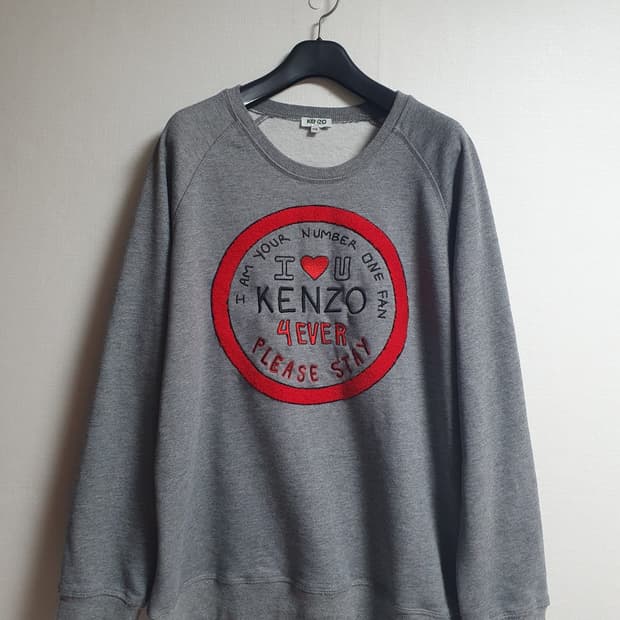 겐조 Kenzo 4Ever 패치 로고 맨투맨 그레이 105 추천