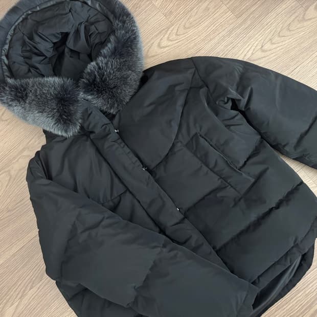 상태최상 지컷 풍성한 사가폭스퍼 구스다운패딩 여 55,66