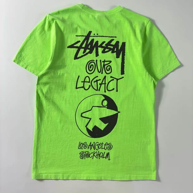 Stussy 스투시 x 아워레거시 라임그린 반팔티셔츠